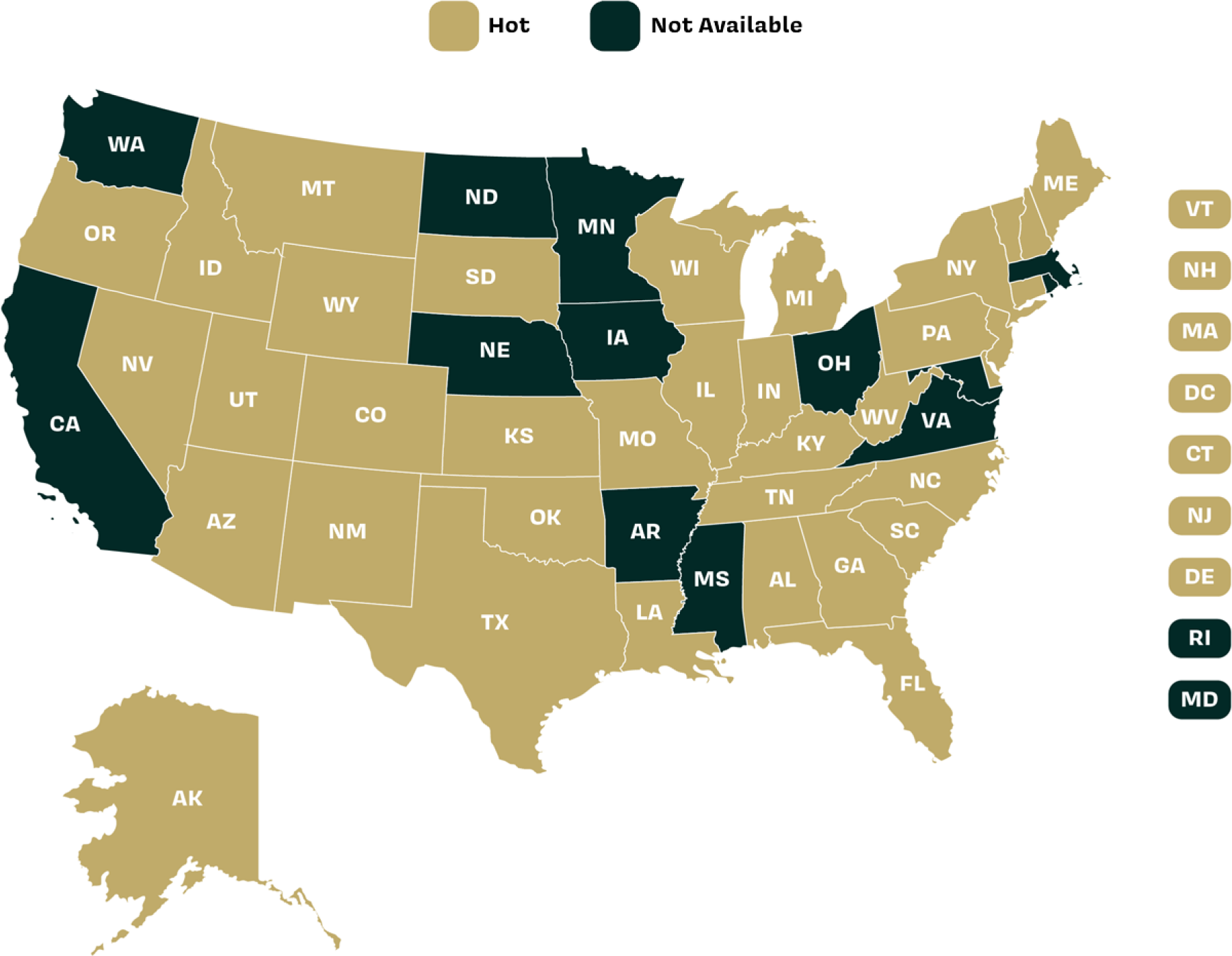 Goldsainte Available Growth Markets Map 2