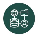 Simplified management model icon